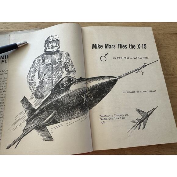 Mike Mars Flies The X-15, Donald A Wollheim, HC/Illustrated/DJ/First Edition VTG - Picture 6 of 11